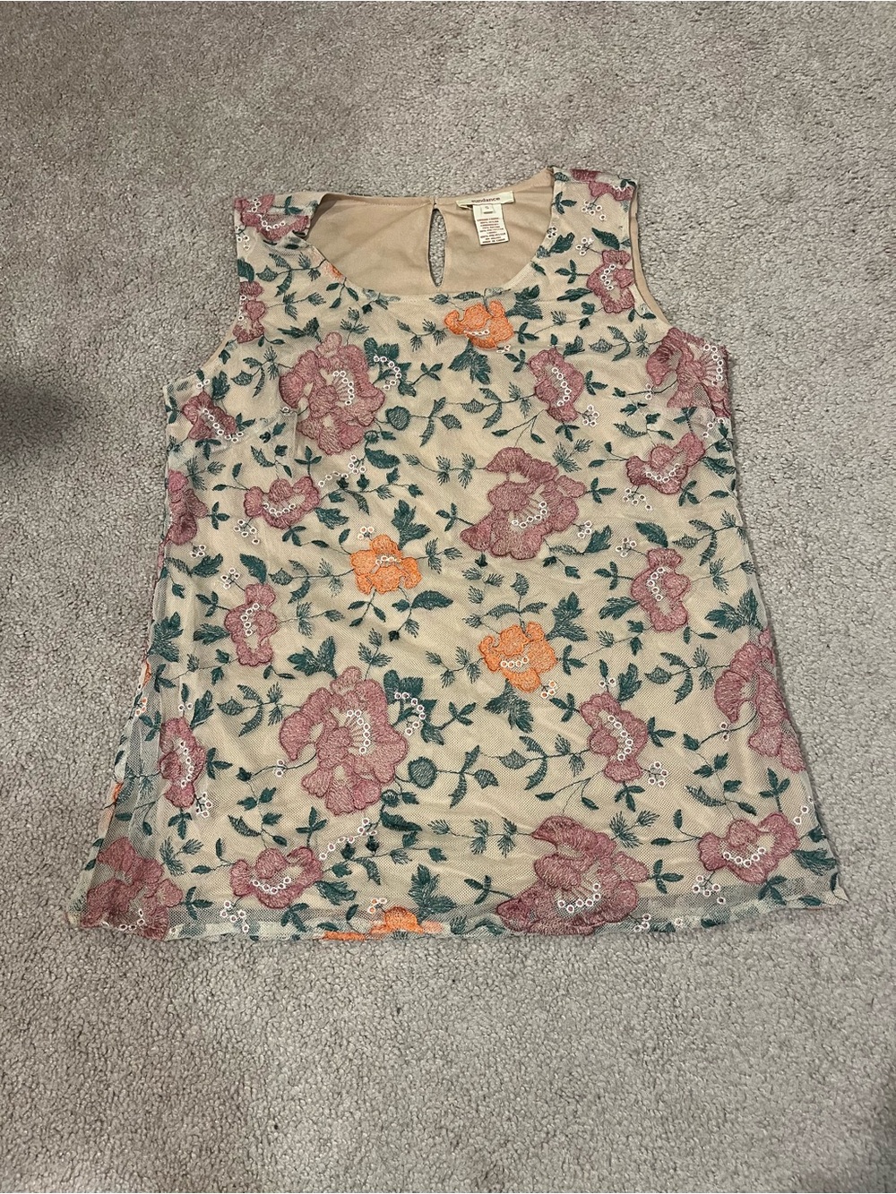 Sundance Floral Embroidered Sleeveless Blouse
